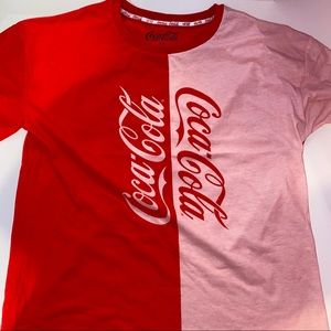 Split coca cola shirt